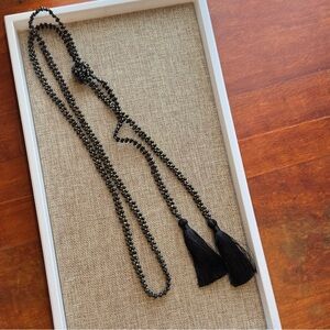 Noonday Collection Onyx Lariat Necklace